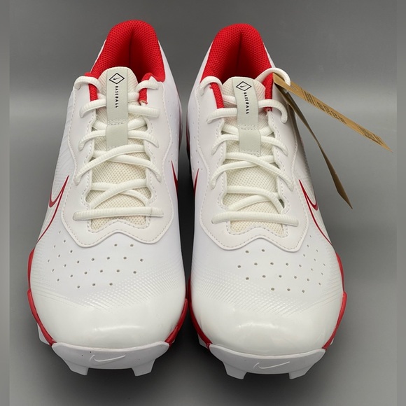 Nike Force Alpha Huarache 4 MCS Baseball Cleats WHITE/RED DJ6524-104 Mens 12 NEW - Picture 4 of 9